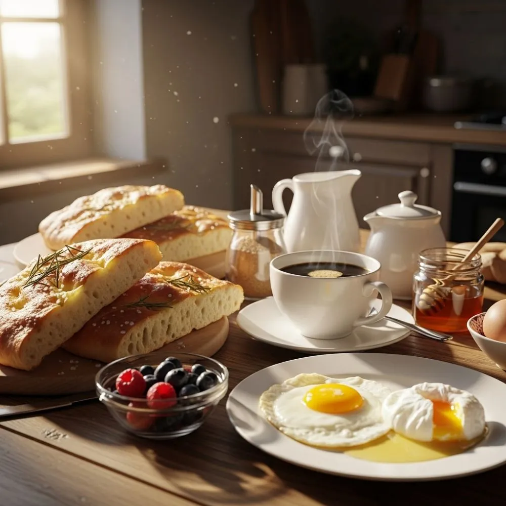 Breakfast Focaccia Puns for Early Risers