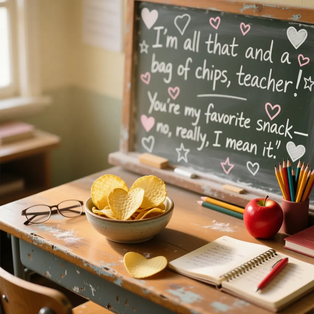 Romantic Chip Puns for Teachers