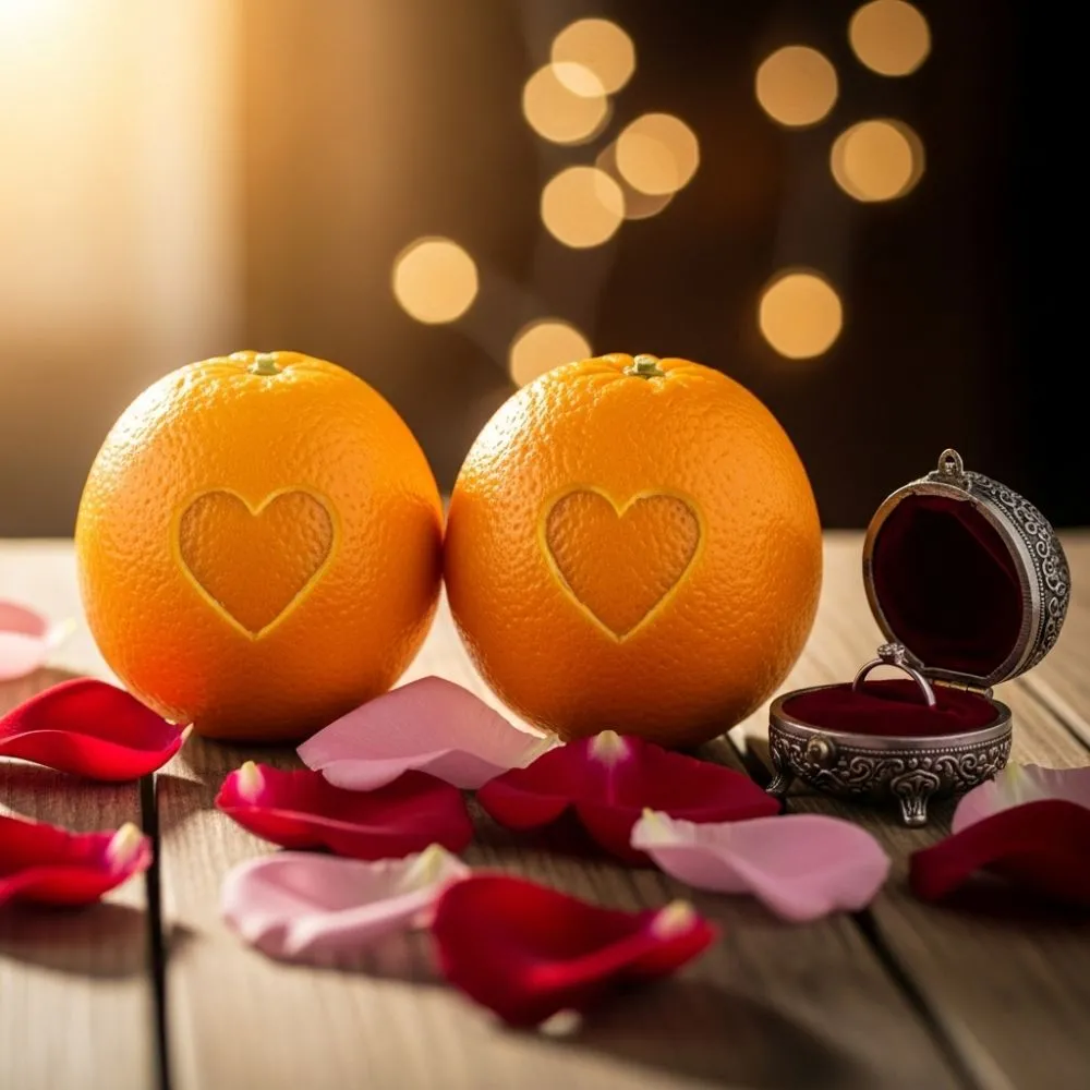 Romantic Orange Puns Captions