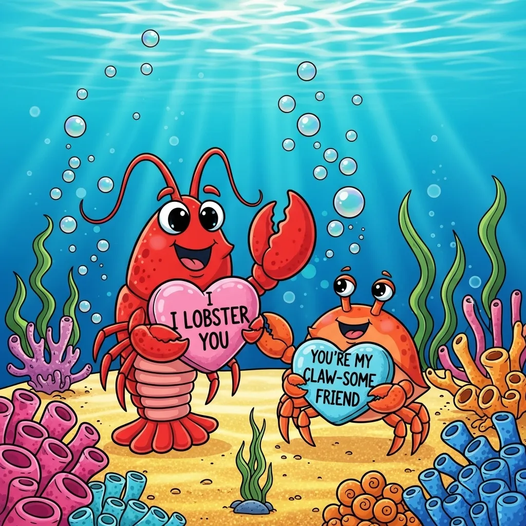   Romantic Seafood Puns