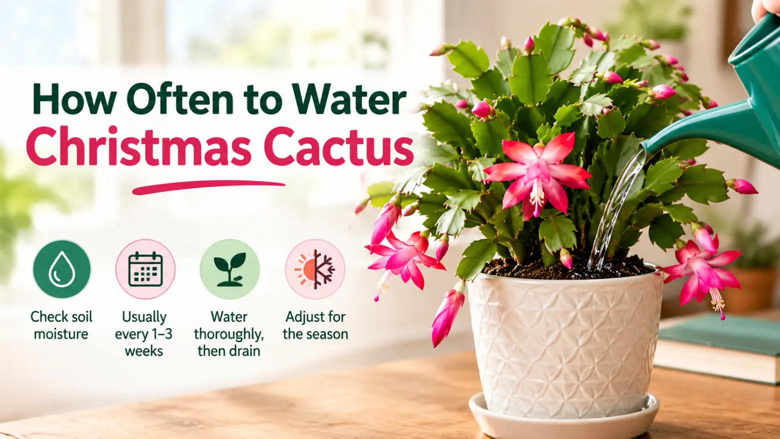 how often to water christmas cactus