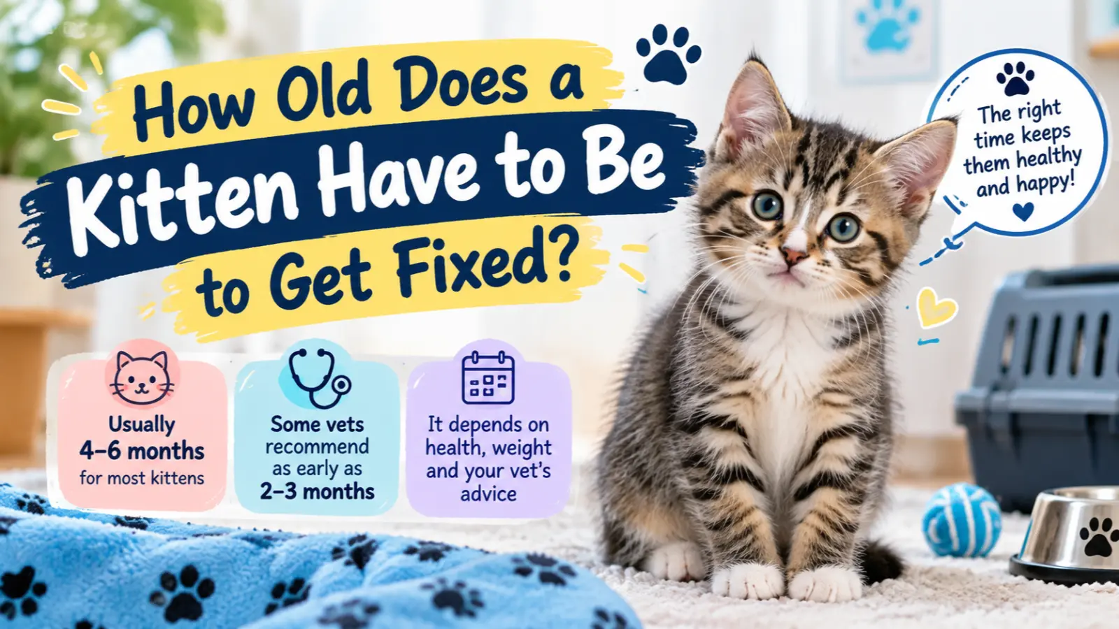 how old does a kitten have to be to get fixed
